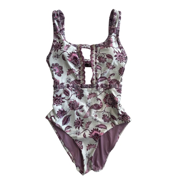 BECCA Sample Piece Tahiti Floral One-Piece Swimsuit Women's Size Small - Picture 3 of 13
